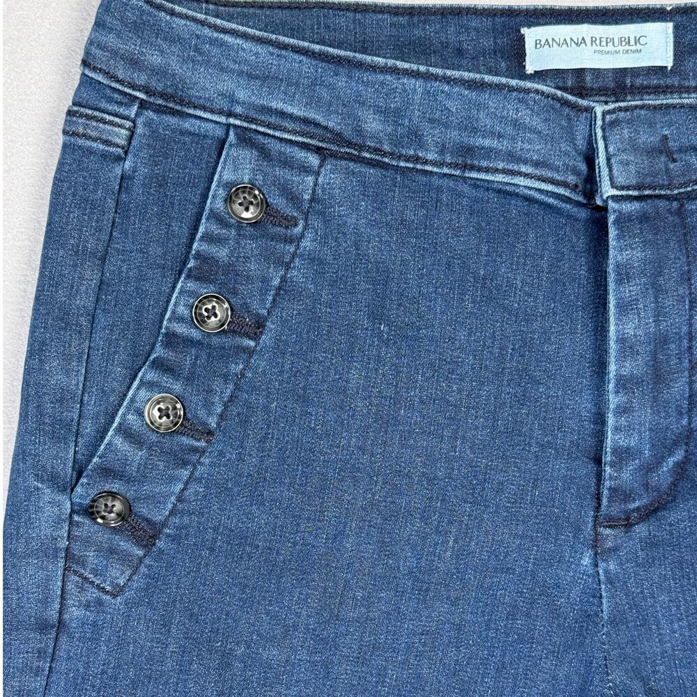 Banana Republic Woman's sailor pocket Flare Leg Jean, dark blue, 29 $98 - Picture 6 of 8